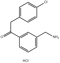 1-(3-Aminomethyl-phenyl)-2-(4-chloro-phenyl)-ethanone hydrochloride结构式