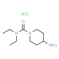 4-Amino-N,N-diethylpiperidine-1-carboxamide hydrochloride structure