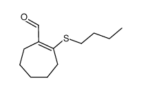 2-n-butylthio-cyclohept-1-ene-carbaldehyde结构式