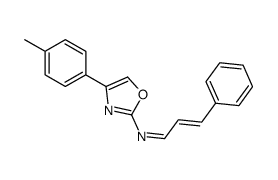 (E,E)-N-[4-(4-methylphenyl)-1,3-oxazol-2-yl]-3-phenylprop-2-en-1-imine Structure