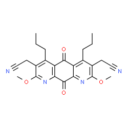 5,10-Dihydro-2,8-dimethoxy-5,10-dioxo-4,6-dipropylpyrido[3,2-g]quinoline-3,7-diacetonitrile Structure
