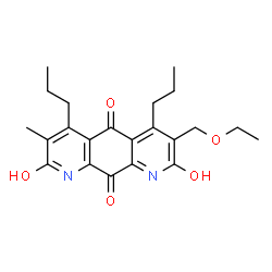 3-(Ethoxymethyl)-7-methyl-4,6-dipropylpyrido[3,2-g]quinoline-2,5,8,10(1H,9H)-tetrone structure