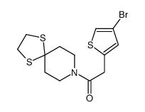 2-(4-bromothiophen-2-yl)-1-(1,4-dithia-8-azaspiro[4.5]decan-8-yl)ethanone Structure