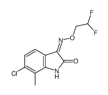 6-chloro-3-(2,2-difluoroethoxyamino)-7-methylindol-2-one Structure