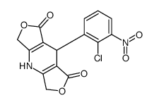 8-(2-chloro-3-nitrophenyl)-3,4,5,8-tetrahydrodifuro[3,4-b:3',4'-f]pyridine-1,7-dione结构式