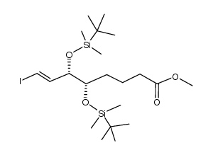 (5S,6S,E)-methyl 5,6-bis((tert-butyldimethylsilyl)oxy)-8-iodooct-7-enoate结构式