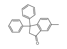 6-methyl-3,3-diphenylindan-1-one结构式