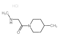 2-(Methylamino)-1-(4-methyl-1-piperidinyl)-1-ethanone hydrochloride结构式