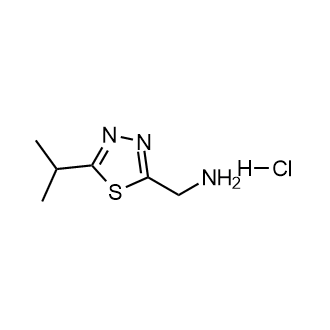 [5-(propan-2-yl)-1,3,4-thiadiazol-2-yl]methanamine hydrochloride Structure