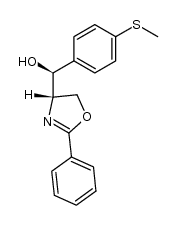 (S)-(4-(methylthio)phenyl)((S)-2-phenyl-4,5-dihydrooxazol-4-yl)methanol结构式