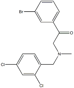 1-(3-bromophenyl)-2-((2,4-dichlorobenzyl)(methyl)amino)ethanone Structure