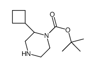 tert-butyl (2S)-2-cyclobutylpiperazine-1-carboxylate结构式