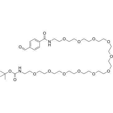 Ald-Ph-amido-PEG11-NH-Boc Structure