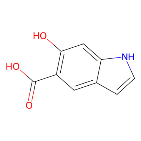 6-Hydroxy-1H-indole-5-carboxylic acid结构式