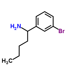 1-(3-Bromophenyl)-1-pentanamine Structure