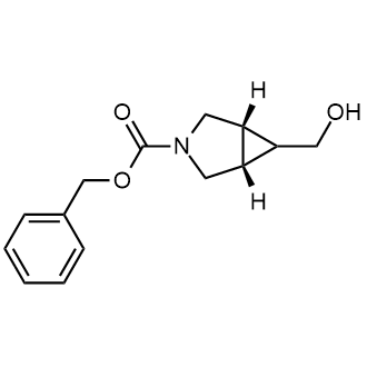 (1R,5S,6s)-6-(羟甲基)-3-氮杂双环[3.1.0]己烷-3-羧酸苄酯结构式