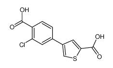 4-(4-carboxy-3-chlorophenyl)thiophene-2-carboxylic acid Structure