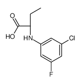 (R)-2-(3-氯-5-氟苯基氨基)丁酸结构式