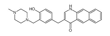 3-[[4-hydroxy-3-[(4-methylpiperazin-1-yl)methyl]phenyl]methyl]-1H-benzo[g]quinolin-4-one结构式