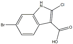 6-bromo-2-chloro-1H-indole-3-carboxylic acid Structure