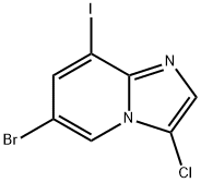 6-溴-3-氯-8-碘咪唑并[1,2-A]吡啶结构式