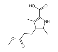 4-(2-METHOXYCARBONYL-ETHYL)-3,5-DIMETHYL-1H-PYRROLE-2-CARBOXYLIC ACID结构式