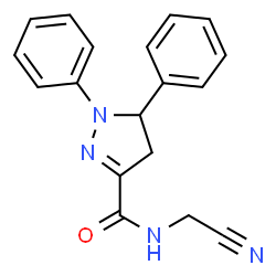 N-(Cyanomethyl)-1,5-diphenyl-4,5-dihydro-1H-pyrazole-3-carboxamide structure