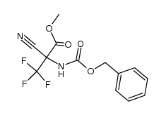 (N-Benzoxycarbonyl)-2-cyano-3,3,3-trifluoroalaninmethylester Structure