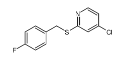 4-chloro-2-[(4-fluorophenyl)methylsulfanyl]pyridine结构式