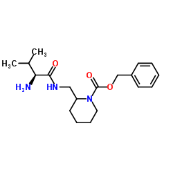 Benzyl 2-[(L-valylamino)methyl]-1-piperidinecarboxylate结构式