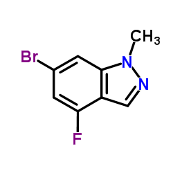 6-溴-4-氟-1-甲基-1H-吲唑结构式