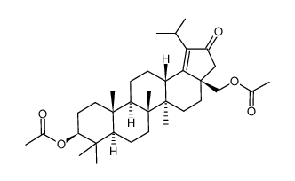 21-Oxolup-18-ene-3-beta,28-diyldiacetate结构式