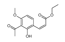 ethyl 3-acetyl-2-hydroxy-4-methoxy-Z-cinnamate结构式