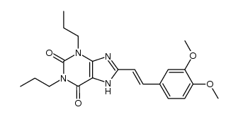 (E)-8-(3,4-dimethoxystyryl)-1,3-dipropylxanthine结构式