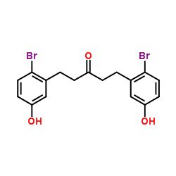 1,5-Bis(2-bromo-5-hydroxyphenyl)-3-pentanone结构式