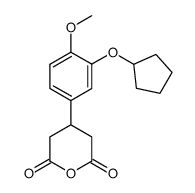 4-(3-cyclopentyloxy-4-methoxyphenyl)dihydropyran-2,6-dione结构式