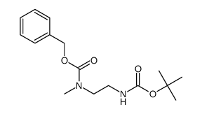 benzyl (2-((tert-butoxycarbonyl)amino)ethyl)(methyl)carbamate结构式