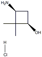 cis-3-amino-2,2-dimethylcyclobutanol hydrochloride Structure