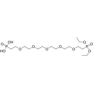 Diethoxy-phosphorylethyl-PEG5-ethylphosphonic acid结构式