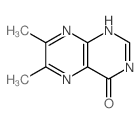 4(3H)-Pteridinone,6,7-dimethyl-结构式