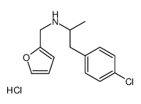 1-(4-chlorophenyl)propan-2-yl-(furan-2-ylmethyl)azanium,chloride Structure
