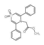 4H-1,4-Thiazine-4-aceticacid, 3,5-diphenyl-, methyl ester, 1,1-dioxide结构式