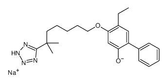 sodium,4-ethyl-5-[6-methyl-6-(2H-tetrazol-5-yl)heptoxy]-2-phenylphenolate结构式