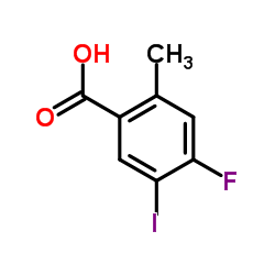 4-氟-5-碘-2-甲基苯甲酸结构式