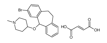 4-[(2-bromo-6,11-dihydro-5H-dibenzo[1,3-e:1',2'-f][7]annulen-11-yl)oxy]-1-methylpiperidine,(Z)-but-2-enedioic acid结构式