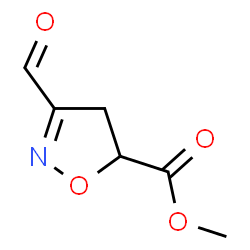 5-Isoxazolecarboxylic acid, 3-formyl-4,5-dihydro-, methyl ester (9CI) structure