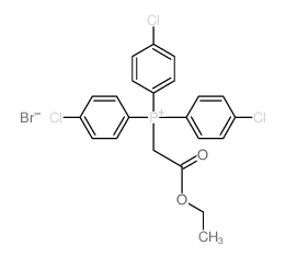 Phosphonium,tris(4-chlorophenyl)(2-ethoxy-2-oxoethyl)-, bromide (1:1) Structure