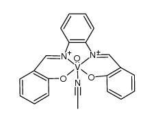 (N,N'-o-phenylenebis(salicylideneamino) oxovanadium(IV))(CH3CN)结构式