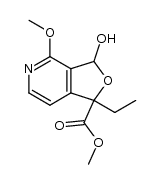 methyl 1-ethyl-3-hydroxy-4-methoxy-1,3-dihydrofuro[3,4-c]pyridine-1-carboxylate结构式