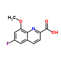 6-Fluoro-8-methoxy-2-quinolinecarboxylic acid Structure